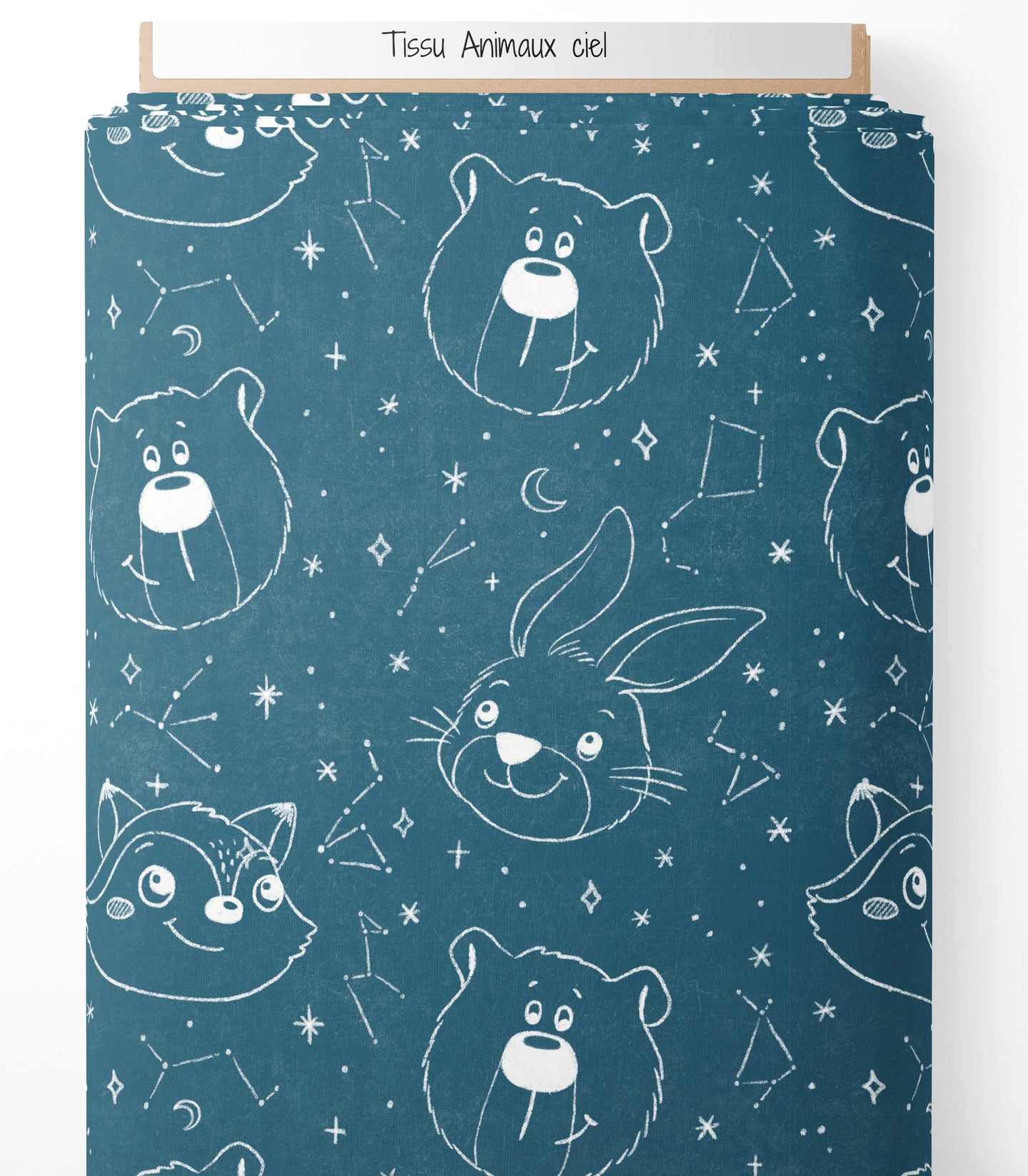Tissu - Animaux ciel