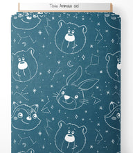 Tissu - Animaux ciel