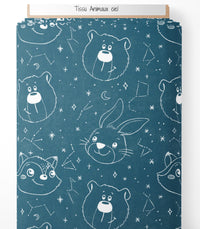 Tissu - Animaux ciel