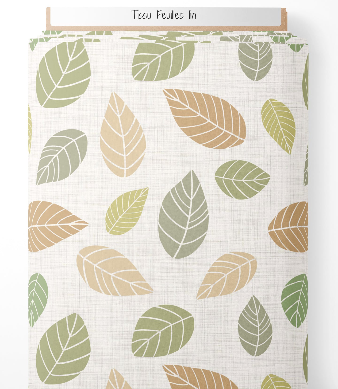 Tissu - Feuilles lin