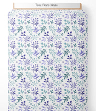 Tissu - Fleurs bleues