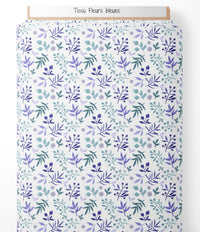 Tissu - Fleurs bleues