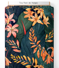 Tissu - Fleurs des tropiques