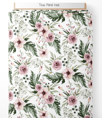 Tissu - Floral rose