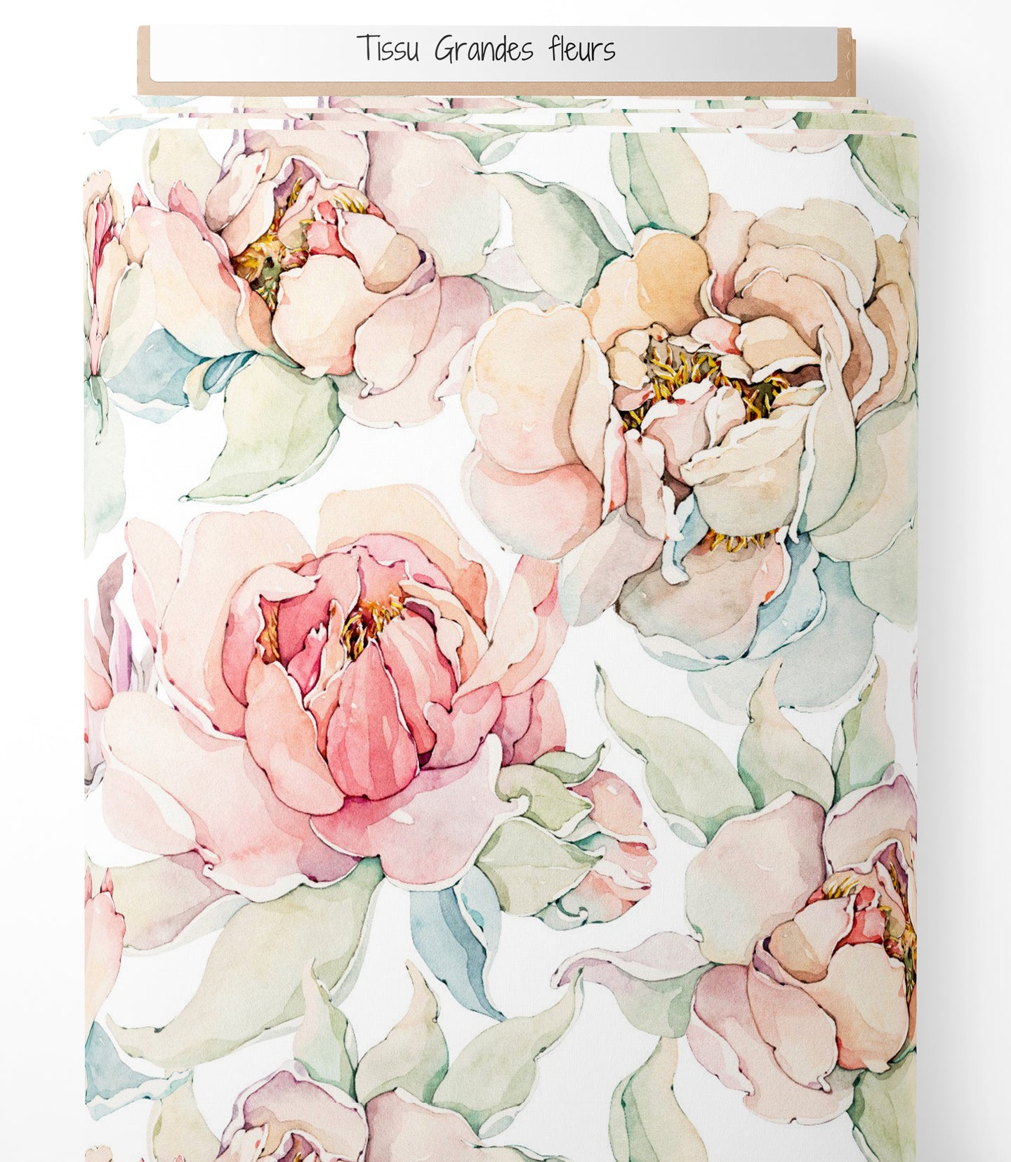 Tissu - Grandes fleurs