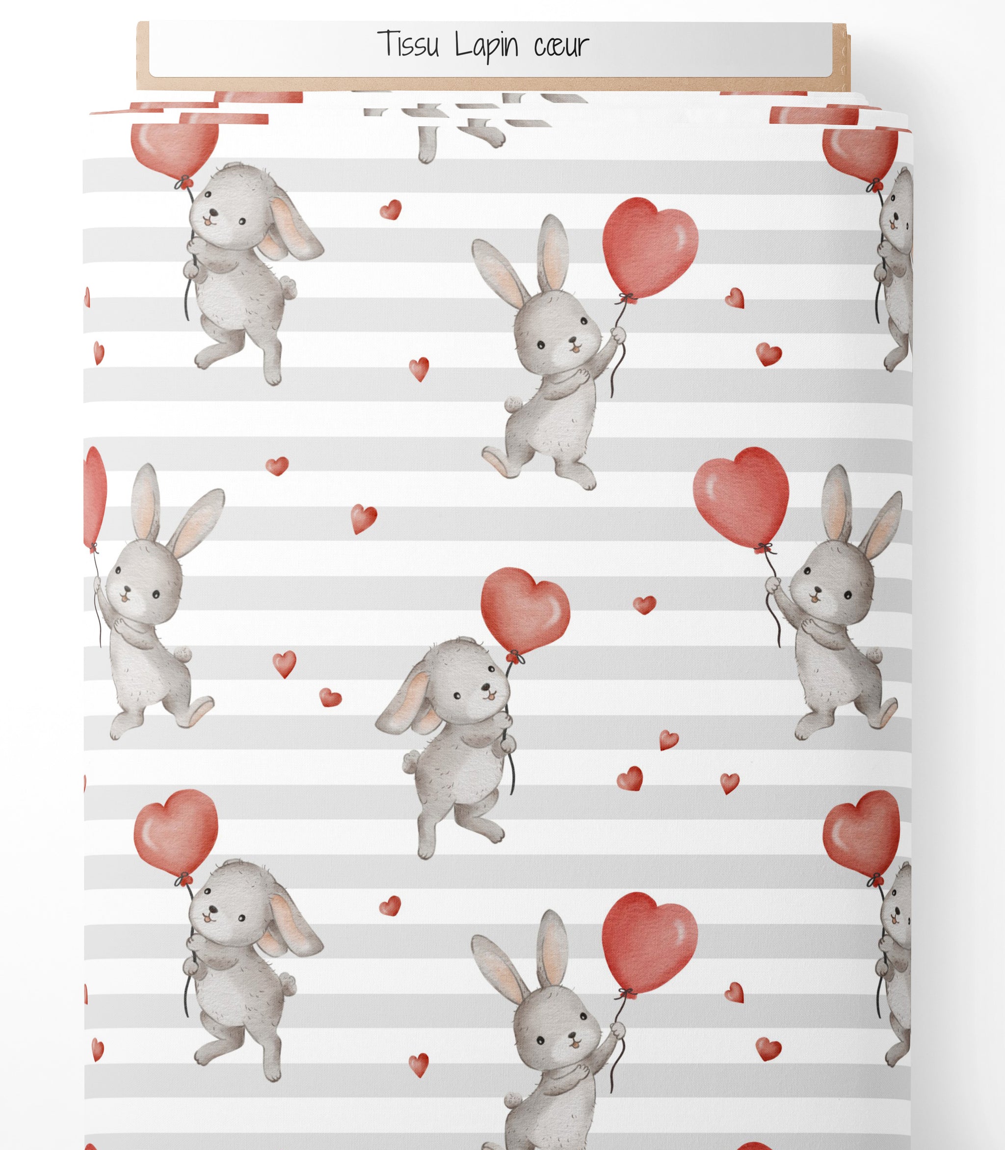 Tissu - Lapin cœur