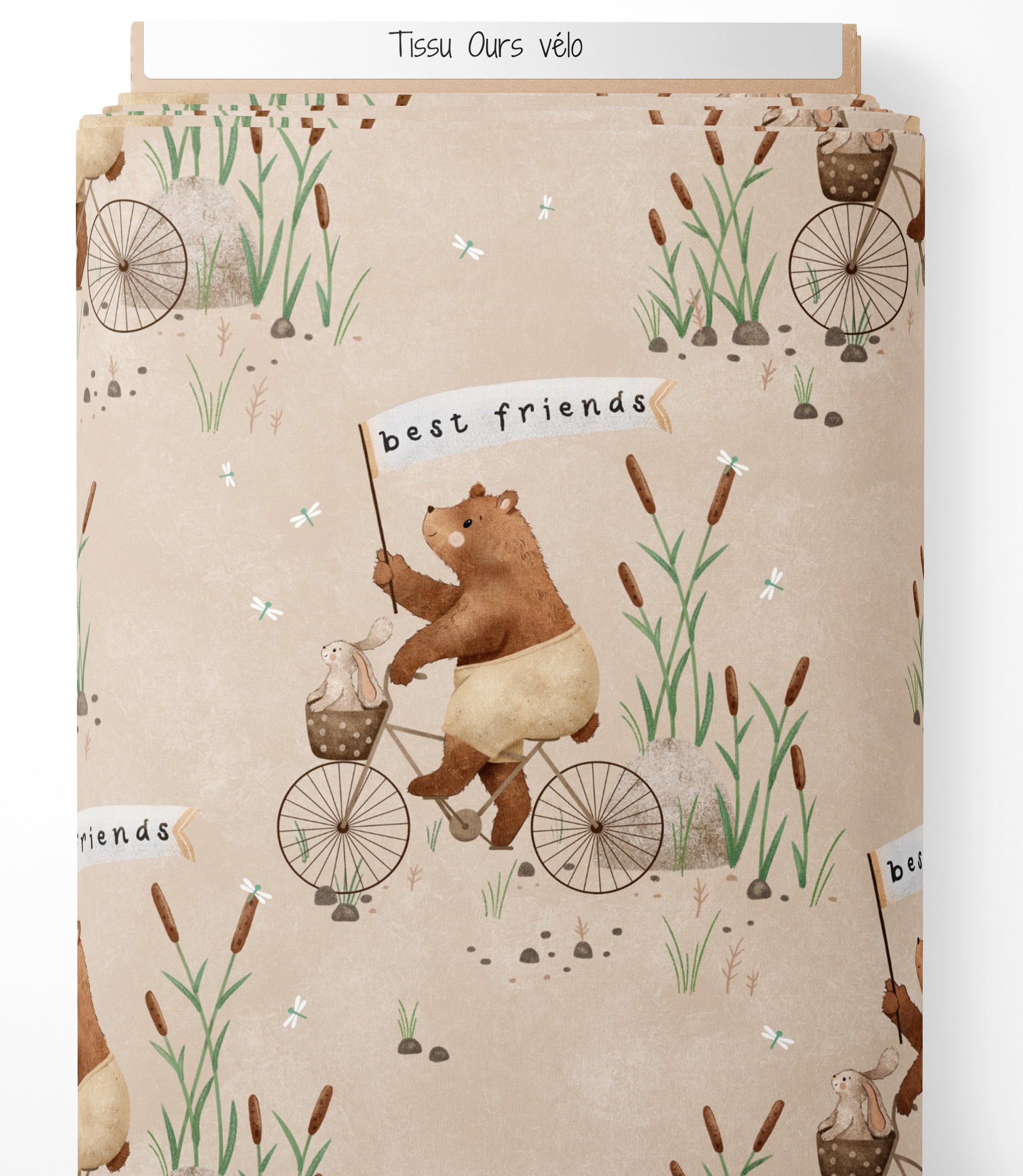 Tissu - Ours vélo
