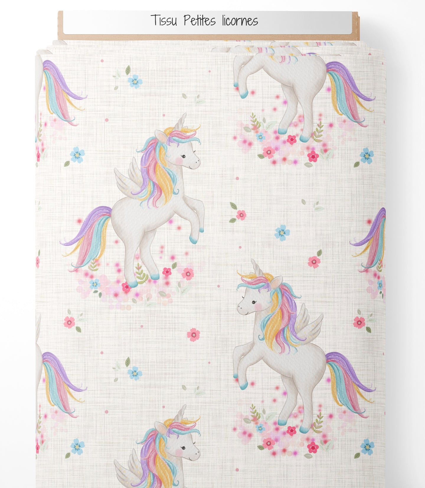 Tissu - Petites licornes