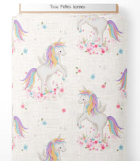 Tissu - Petites licornes