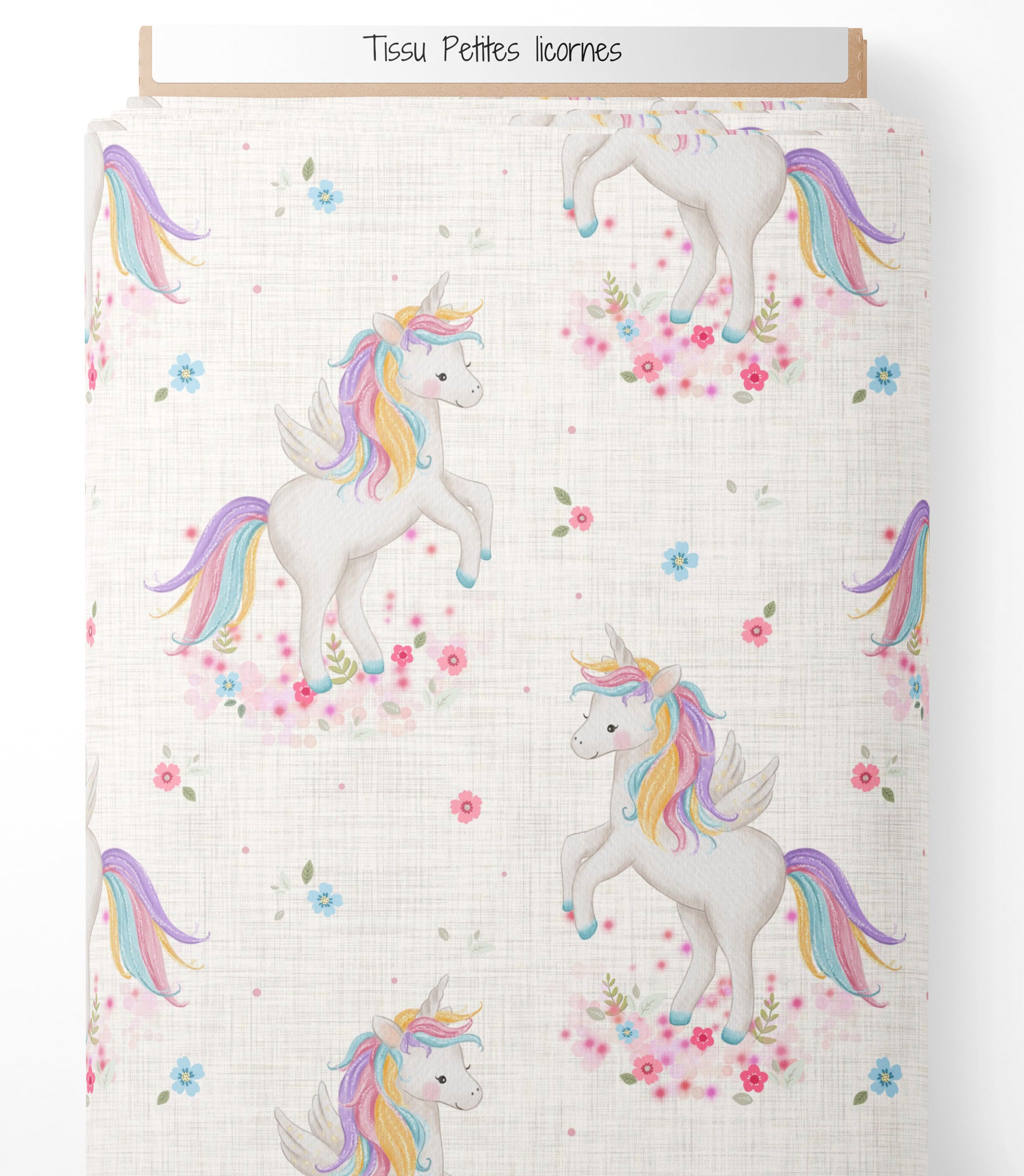 Tissu - Petites licornes