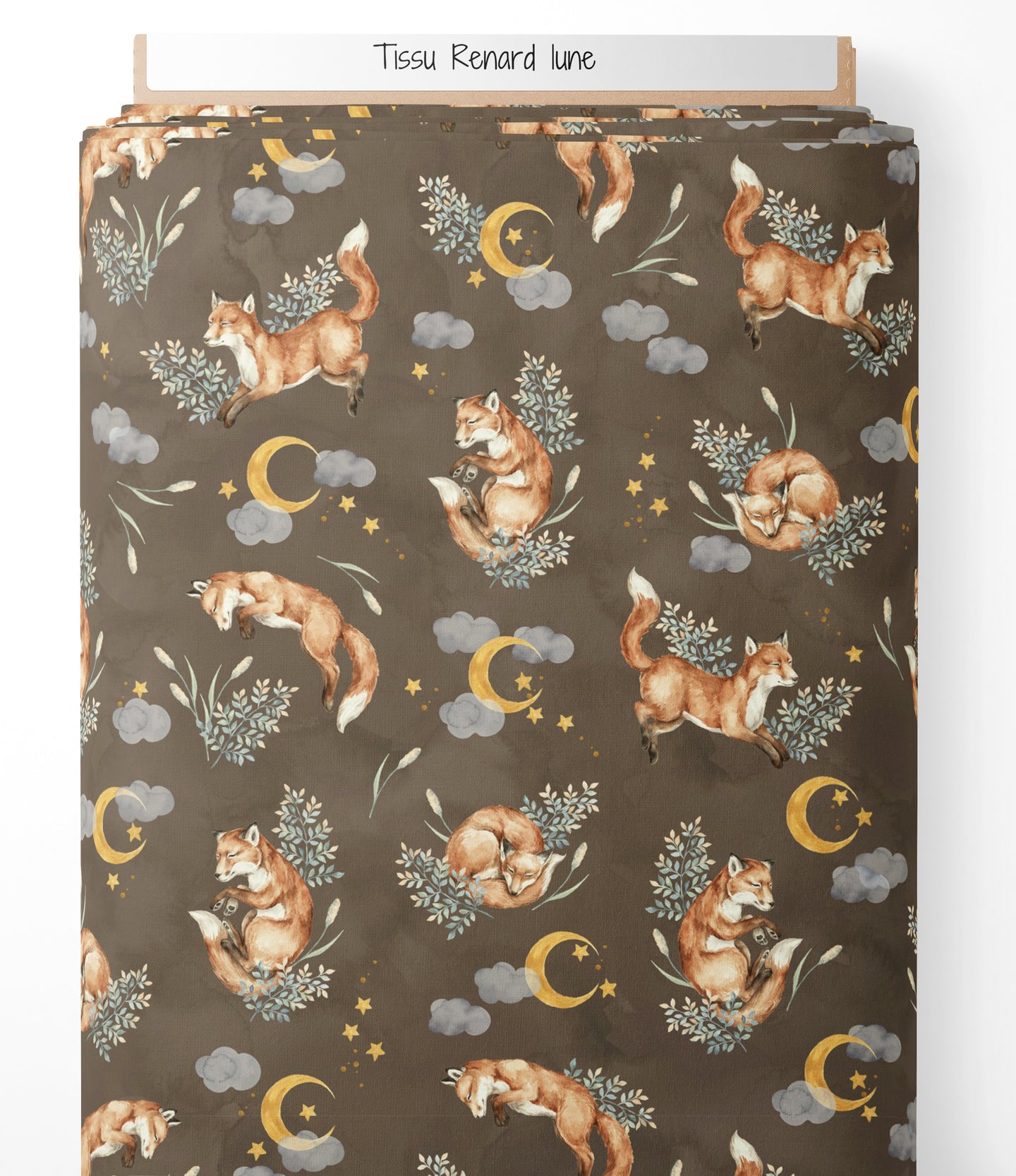 Tissu - Renard lune