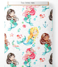 Tissu - Sirène blanc