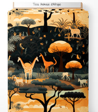 Tissu - Animaux d'Afrique