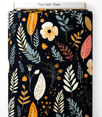 Tissu - Black floral