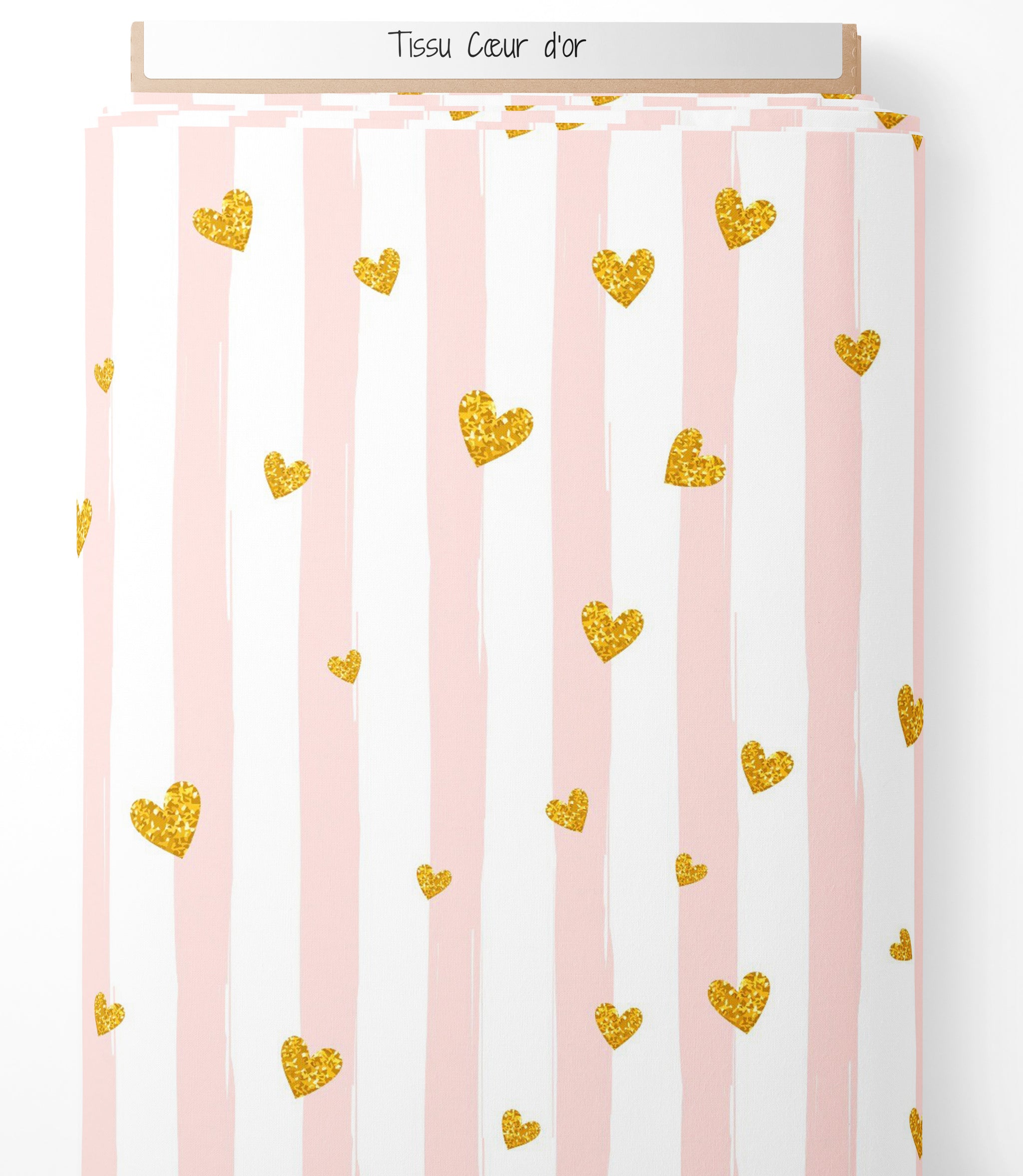 Tissu - Cœur d'or