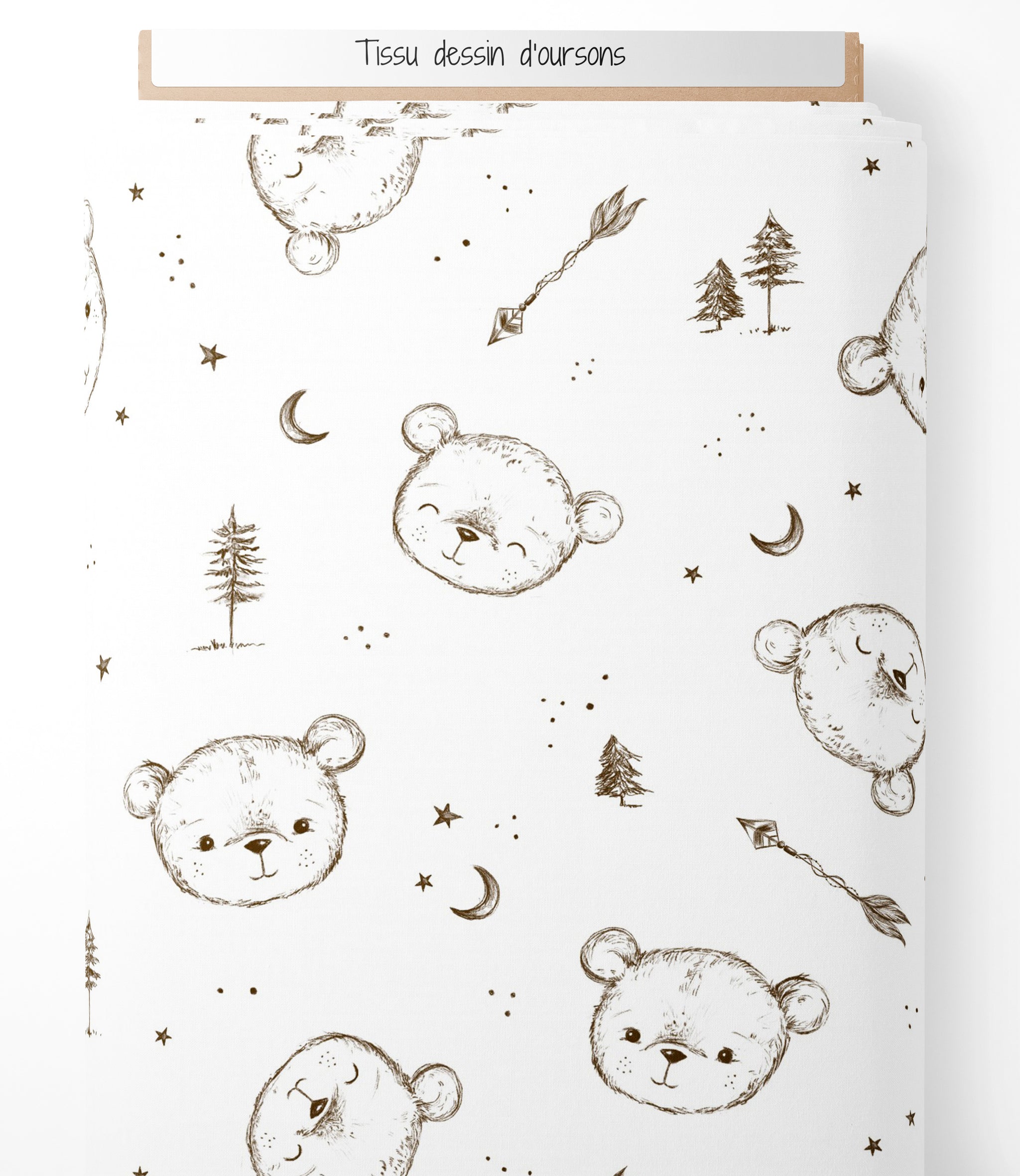 Tissu - Dessin d'oursons