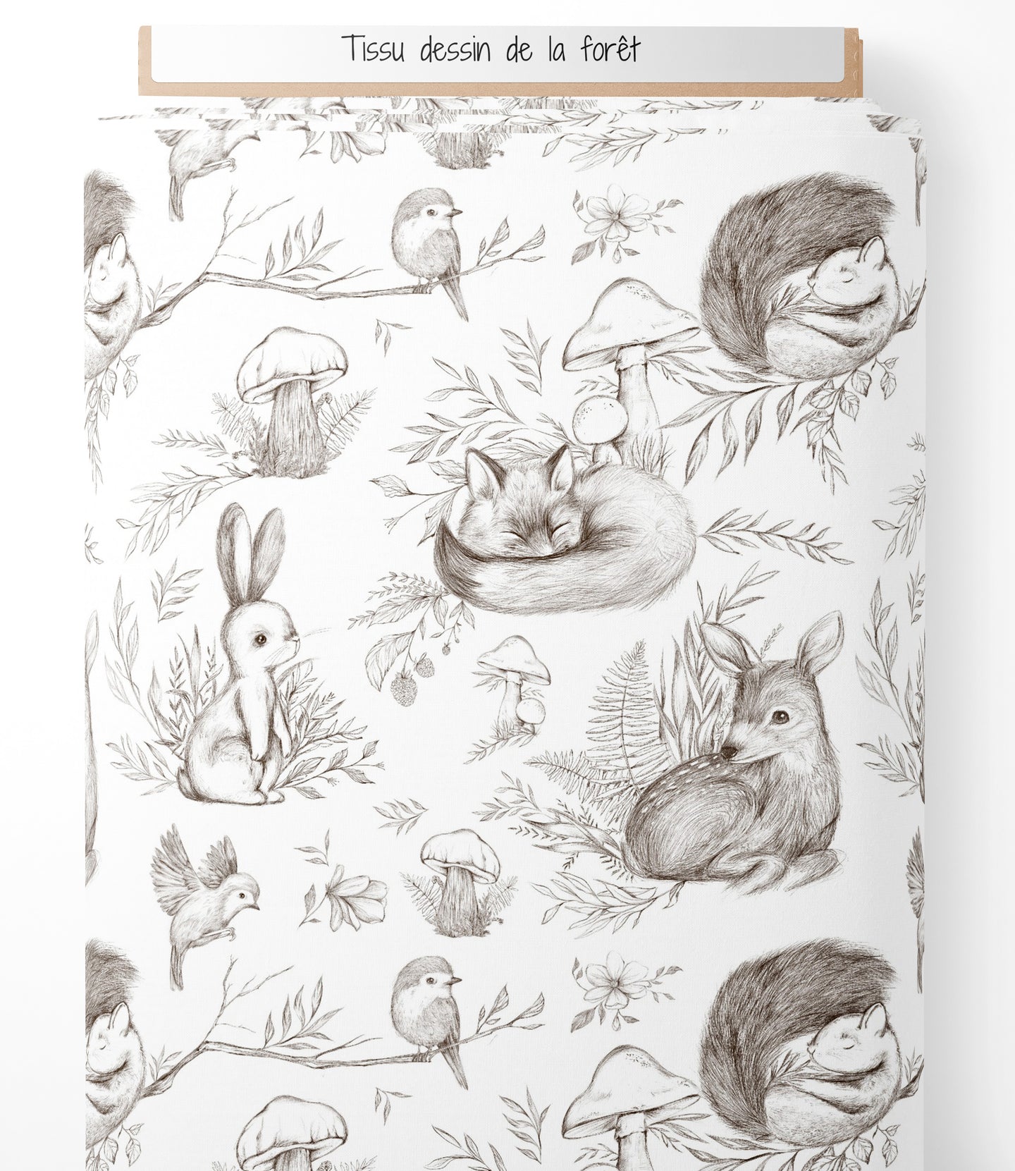 Tissu - Dessin de la forêt