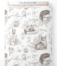 Tissu - Dessin de la forêt