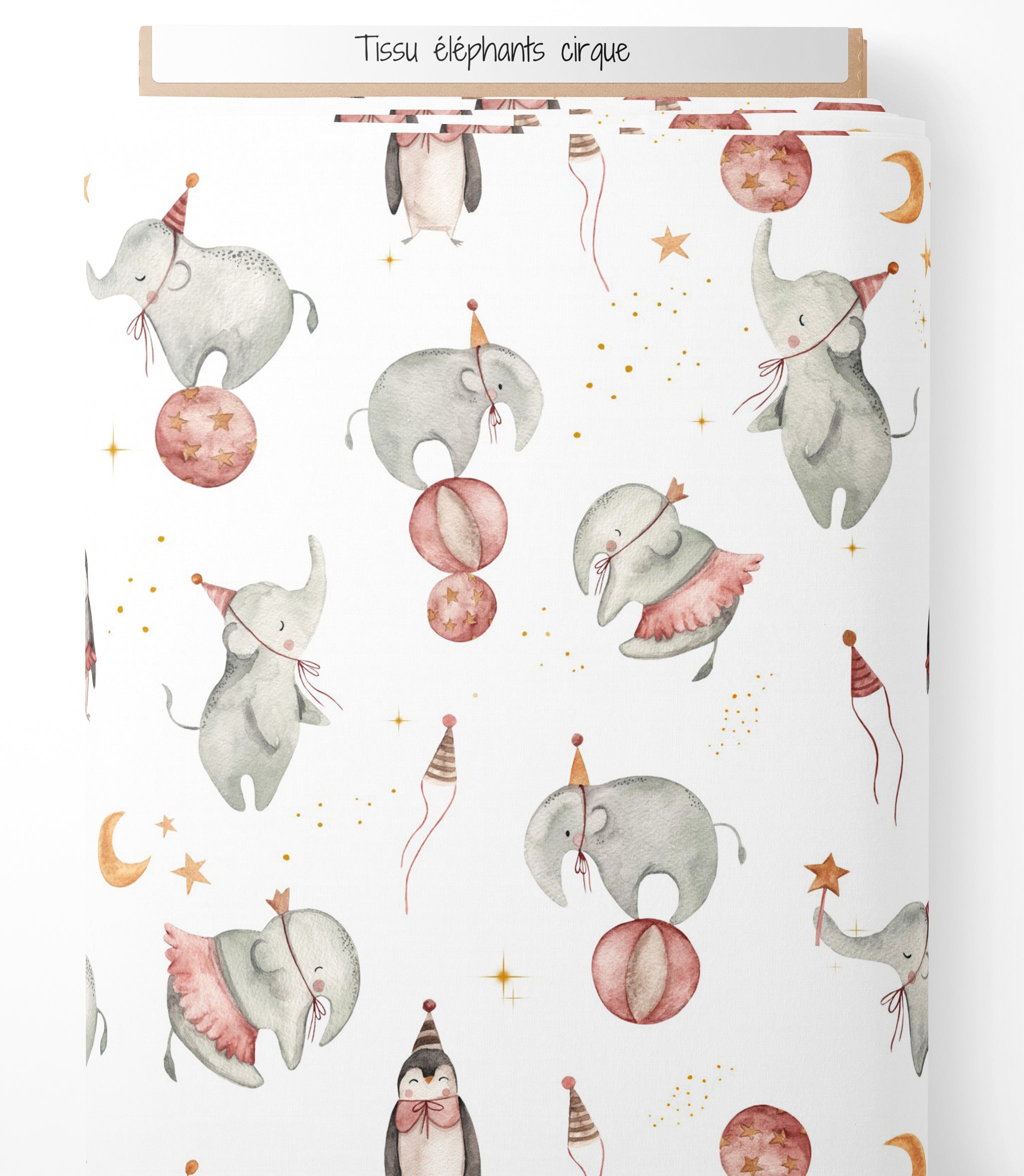Tissu - Eléphants cirque