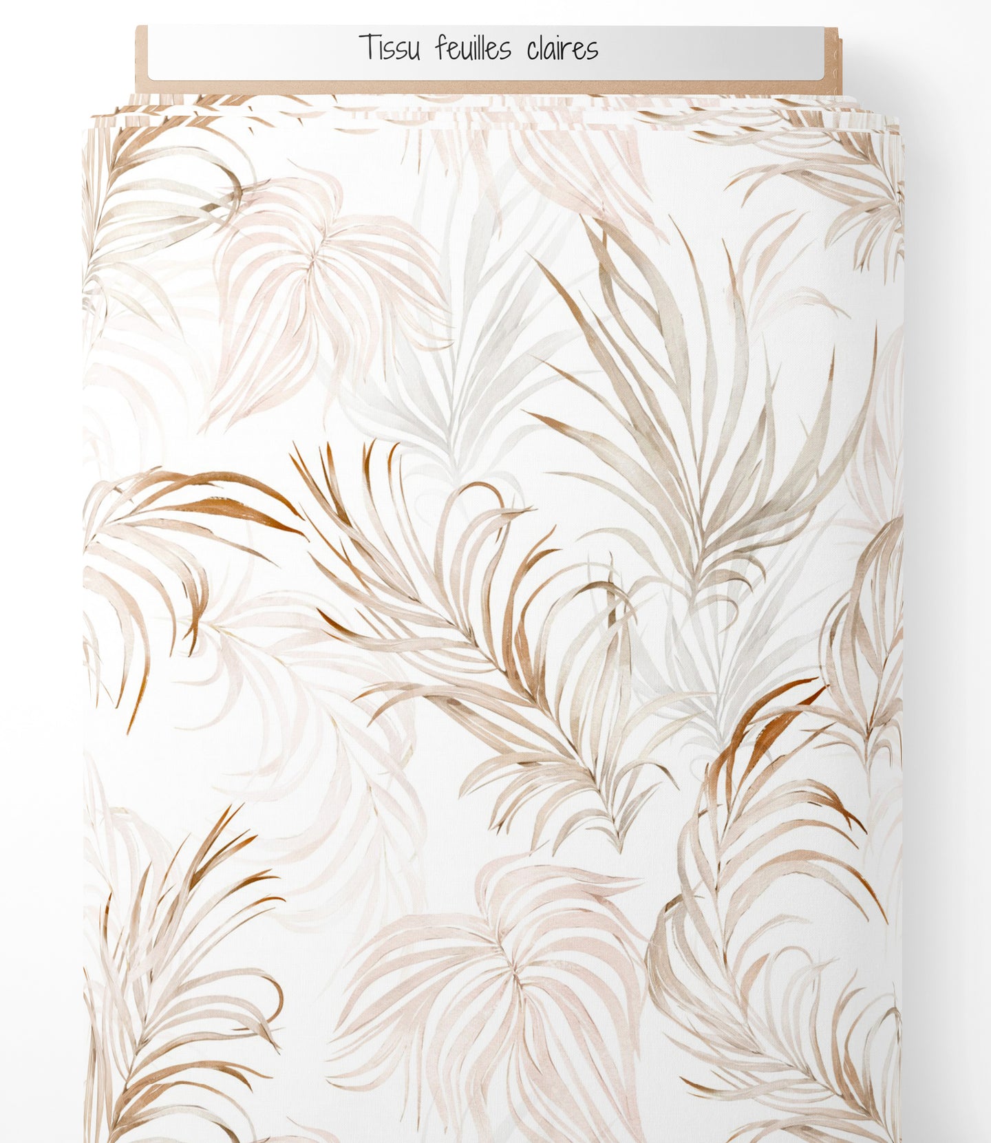 Tissu - Feuilles claires