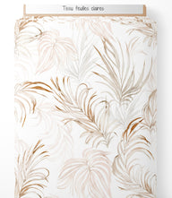 Tissu - Feuilles claires