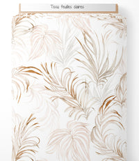 Tissu - Feuilles claires