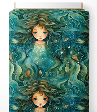 Tissu - Fille océan