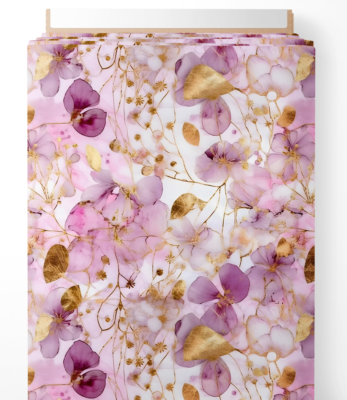 Tissu - Fleurs d'or 2