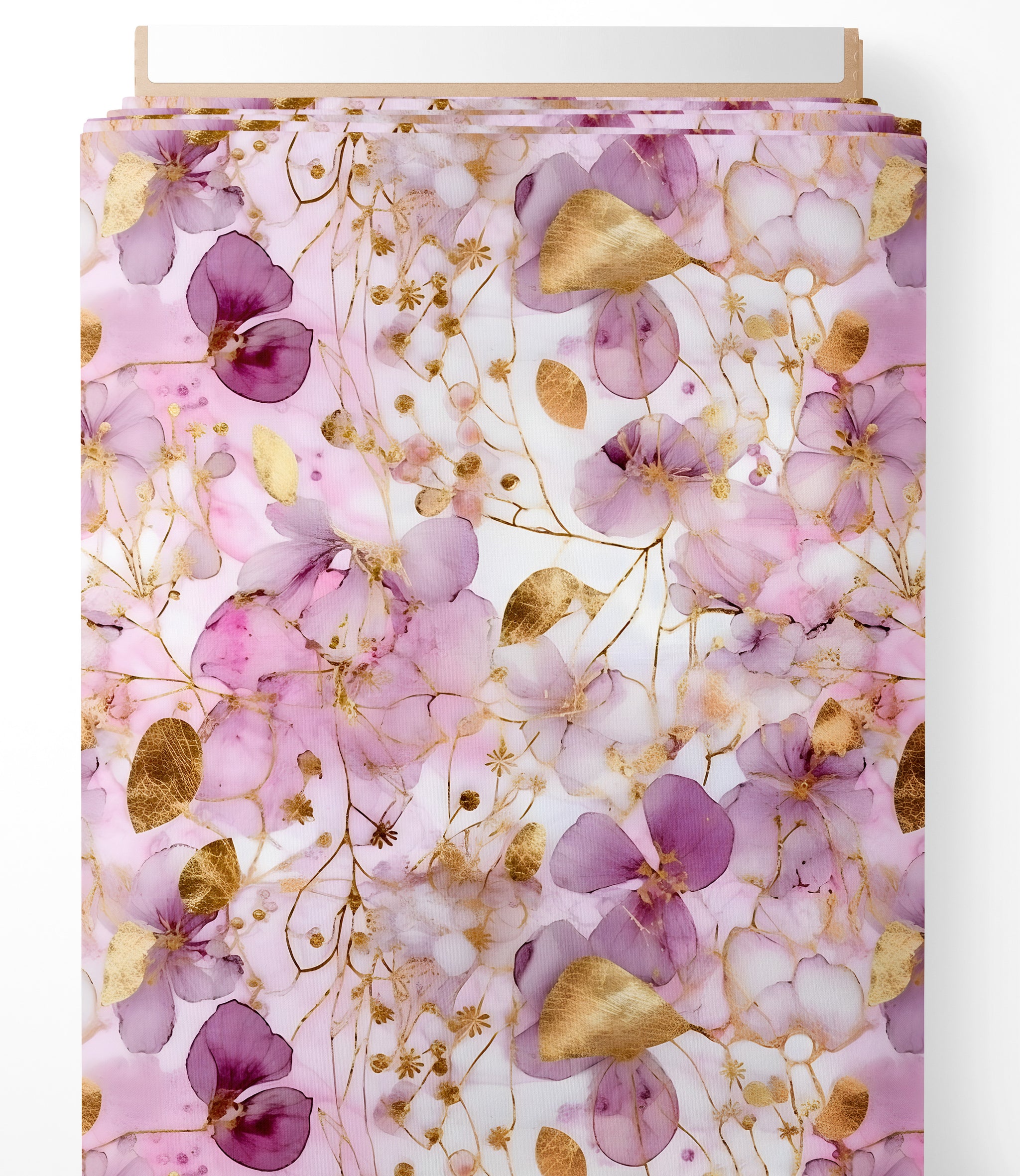 Tissu - Fleurs d'or 2