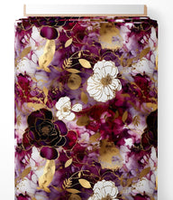 Tissu - Fleurs violettes 2
