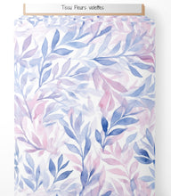 Tissu - Fleurs violettes