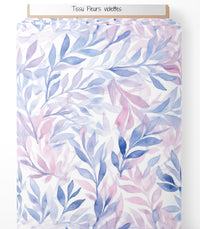 Tissu - Fleurs violettes