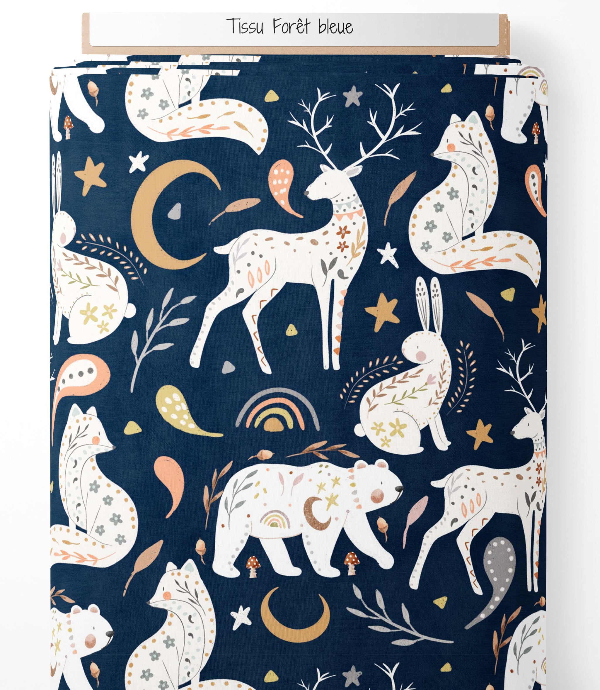 Tissu - Forêt bleue