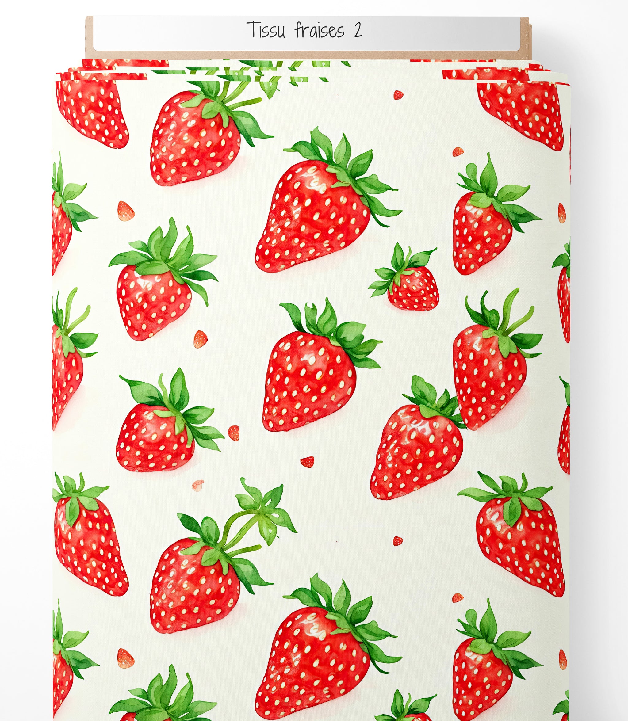 Tissu - Fraises 2