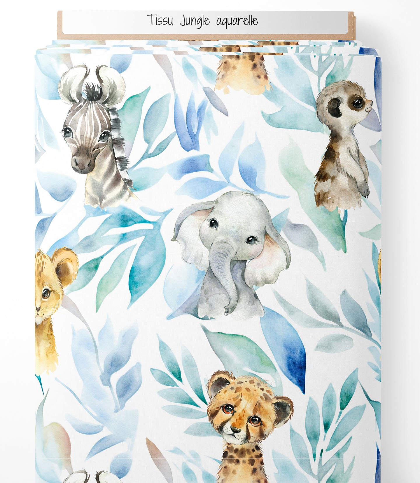 Tissu - Jungle aquarelle