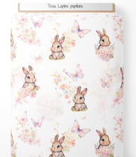 Tissu - Lapins papillons