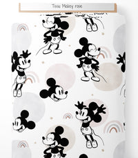 Tissu - Mickey rose