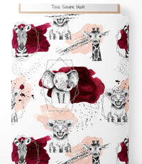 Tissu - savane blush