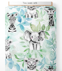 Tissu - savane verte