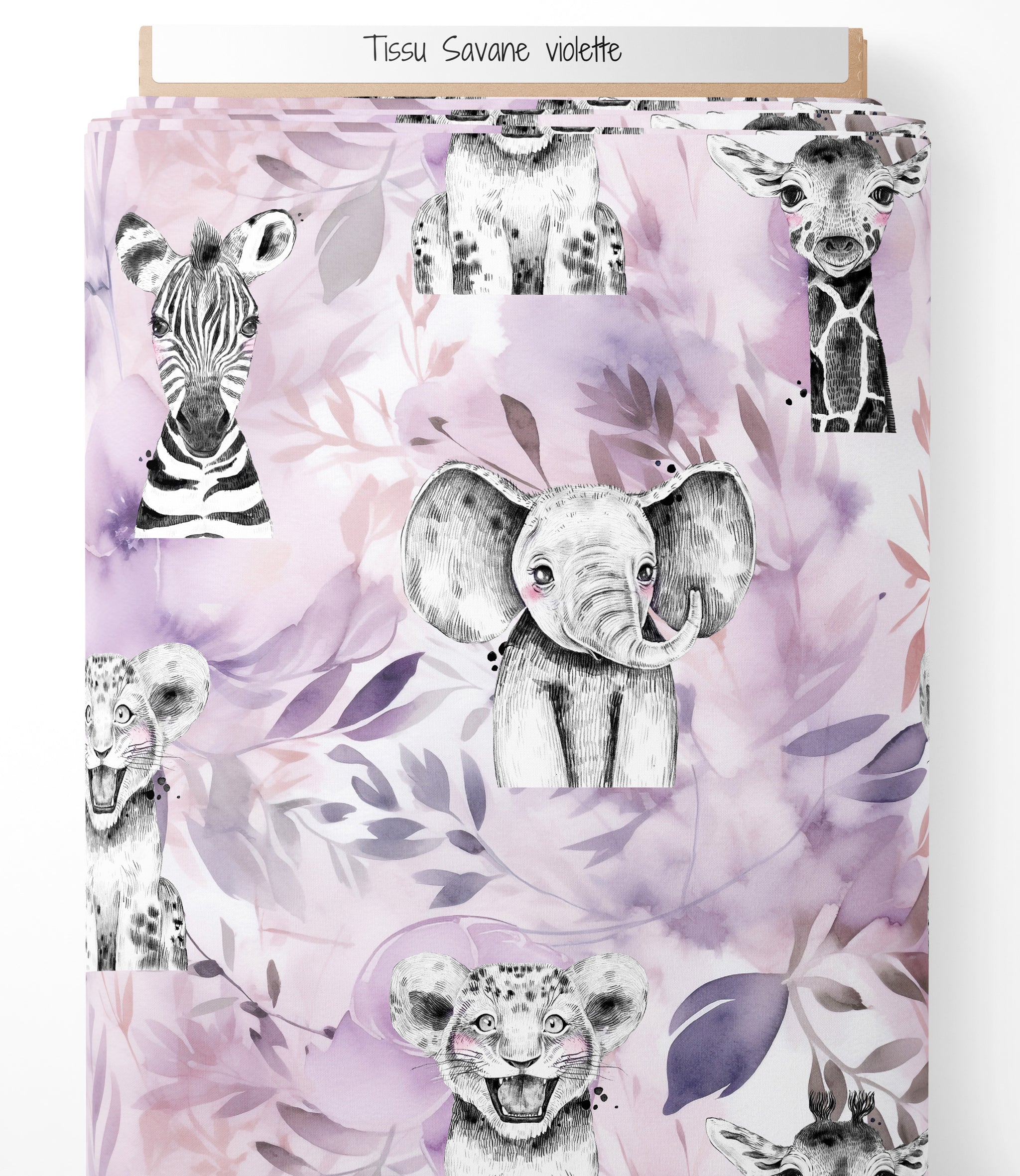 Tissu - savane violette