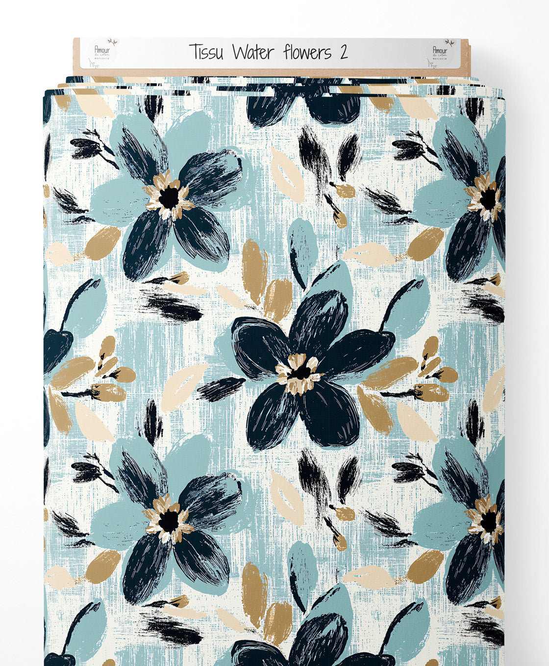 Tissu - water flowers 2