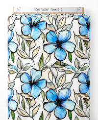 Tissu - water flowers 3