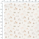 Tissu - Animaux de ferme doux beige