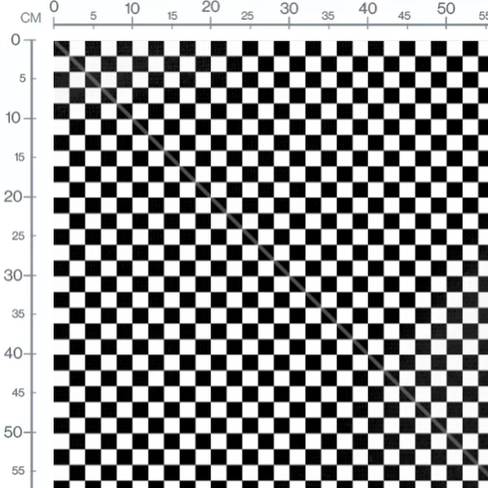 Tissu - Damier noir et blanc classique
