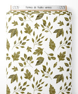 Tissu - Formes de feuilles variées