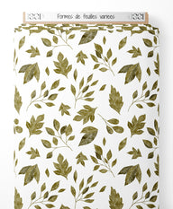Tissu - Formes de feuilles variées