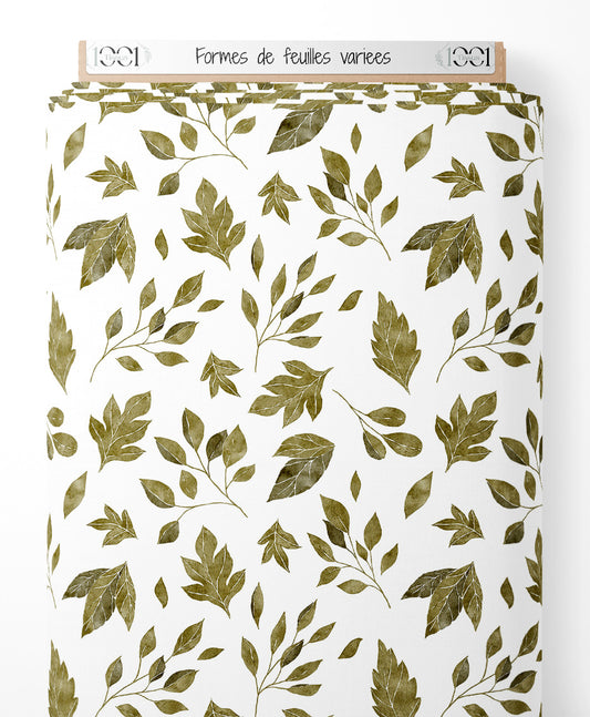 Tissu - Formes de feuilles variées