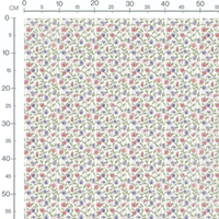 Tissu - Fleurs pastel sur fond clair