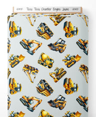 Tissu - Tissu Chantier Engins Jaune