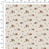 Tissu - Chevaux et feuillages